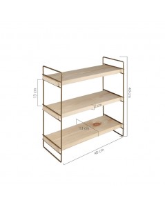 Scaffale d'Appoggio 3 Ripiani 40x13x40 Hobby ASZ1572 Colore Bronzo Prezzo