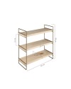 Scaffale d'appoggio 3 ripiani 40x13x40 Hobby ASZ1572 colore bronzo