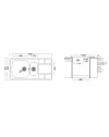 Samet Lavello cucina SAXT332 2 vasche e gocciolatoio sinistro 100x50 cm