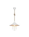 Lampada a sospensione metallo bianco e corda iuta Bulut ASZ0631