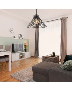 Lampada a Sospensione filo metallico nero Panama Prezzo