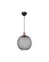 Lampada a sospensione metallo traforato nero Belin MDL4320