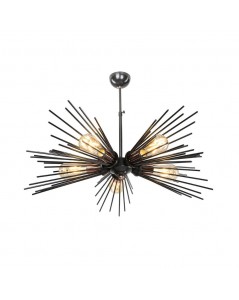 Lampada a sospensione a 5 luci metallo nero Salem MDL3806