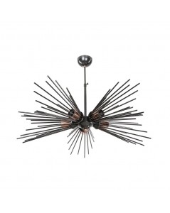 Lampada a Sospensione a 5 luci metallo nero Salem MDL3806