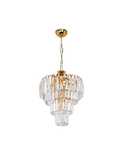 Lampada a sospensione a 3 luci Miranda MDL3831 vetro e oro