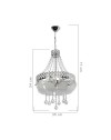 Lampada a sospensione vetro decorato e pietre effetto cristallo Sare MDL3550 colore argento