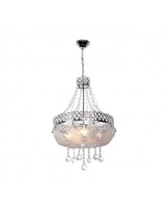 Lampada a Sospensione vetro decorato e pietre effetto cristallo Sare