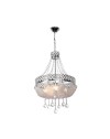 Lampada a sospensione vetro decorato e pietre effetto cristallo Sare MDL3550 colore argento