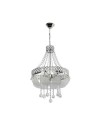 Lampada a sospensione vetro decorato e pietre effetto cristallo Sare MDL3550 colore argento