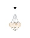 Lampada a sospensione vetro decorato e pietre effetto cristallo Yon MDL3973 colore argento
