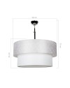 Lampada a sospensione in tessuto Polo MDL2749 colore grigio