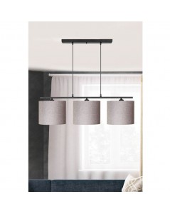 Lampada a Sospensione con paralumi tessuto beige Medusa Prezzo