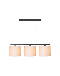 Lampada a Sospensione con paralumi tessuto beige Medusa Prezzo