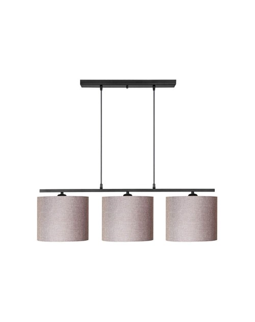 Lampada a sospensione con paralumi tessuto Medusa ASZ1532 colore beige