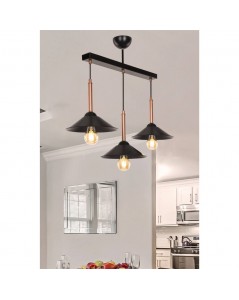 Lampada a Sospensione con paralumi metallo Mandarin MDL4221 nero