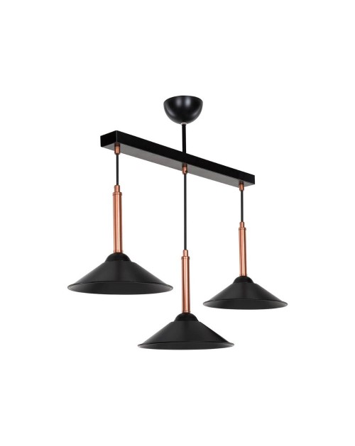Lampada a sospensione con paralumi metallo Mandarin MDL4221 colore nero
