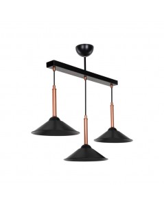 Lampada a sospensione con paralumi metallo Mandarin MDL4221 colore nero