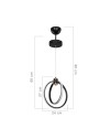 Lampada a sospensione due cerchi Led Felicia ASZ1591