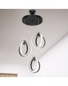 Lampada a sospensione tre punti luce cerchi LED Felicia ASZ1593
