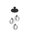 Lampada a sospensione tre punti luce cerchi LED Felicia ASZ1593