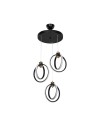 Lampada a sospensione tre punti luce cerchi LED Felicia ASZ1593