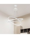 Lampada a sospensione due anelli LED Muso MDL4438 colore bianco