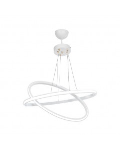 Lampada a Sospensione due anelli LED Muso MDL4438 colore bianco