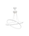 Lampada a sospensione due anelli LED Muso MDL4438 colore bianco