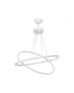Lampada a sospensione due anelli LED Muso MDL4438 colore bianco