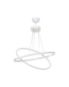 Lampada a sospensione due anelli LED Muso MDL4438 colore bianco