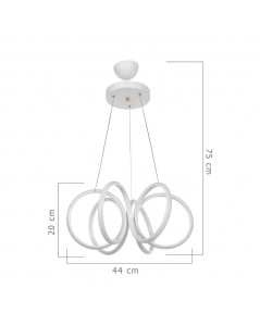 Lampada a Sospensione LED forma spirale Ilya MDL4439 colore bianco