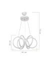 Lampada a sospensione LED forma spirale Ilya MDL4439 colore bianco