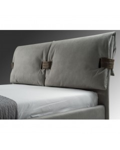 Letto Matrimoniale Contenitore Grenoble Nabuk Colore Grigio Prezzo
