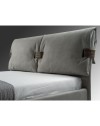 Letto matrimoniale contenitore Grenoble nabuk colore grigio
