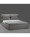 Letto matrimoniale contenitore Grenoble nabuk colore grigio