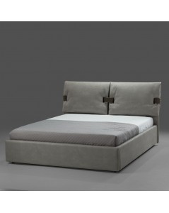 Letto Matrimoniale Contenitore Grenoble Nabuk Colore Grigio Prezzo