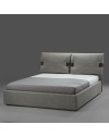 Letto matrimoniale contenitore Grenoble nabuk colore grigio