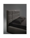 Letto matrimoniale con contenitore Napoli tessuto colore tortora