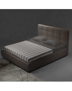 Letto Matrimoniale con Contenitore Napoli ecopelle tortora Prezzo