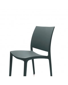 Sedia polipropilene design ergonomico Curtis colore grigio metal