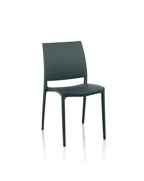 Sedia polipropilene design ergonomico Curtis colore grigio metal