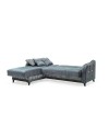 Divano con penisola contenitore reversibile 246x138x92 H Laos colore grigio