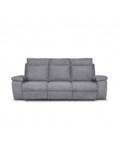 Divano 3 posti 2 recliner manuali Milano grigio