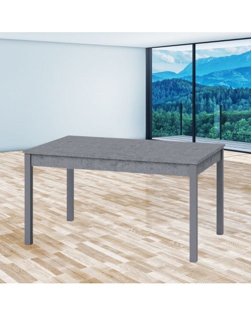 Tavolo allungabile rettangolare Firenze 110x70 colore cemento