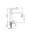 Miscelatore da cucina cromato canna fissa a fontana Paini 78CR579