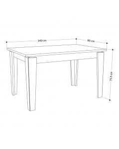 Tavolo Allungabile 140x80 cm Tolmen Colore Antracite Prezzo