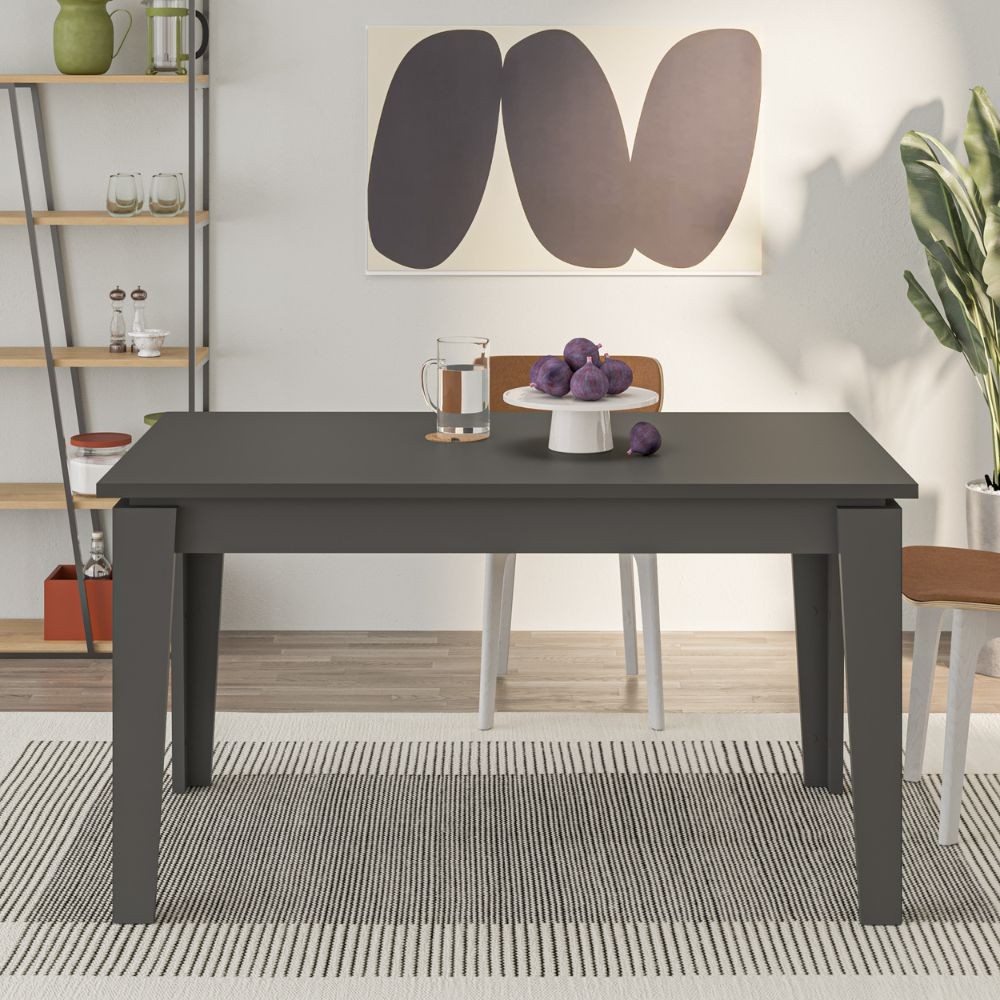 Tavolo allungabile 140x80 cm Tolmen colore antracite