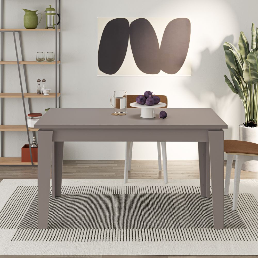 Tavolo allungabile 140x80 cm Tolmen colore tortora