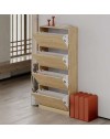 Scarpiera quattro ante a ribalta SHC540OAK 73x26x154,5 colore rovere
