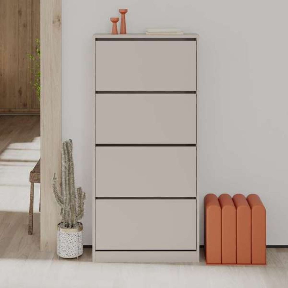 Scarpiera quattro ante a ribalta SHC540OAK 73x26x154,5 colore light mocha grigio